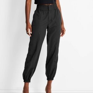 Nwt Future Collective Black High Rise Nylon Track Pants